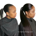 도매 10A 등급 인간 머리 포니 테일 확장 직선 브라질 처녀 머리 포장 포니 테일 주위